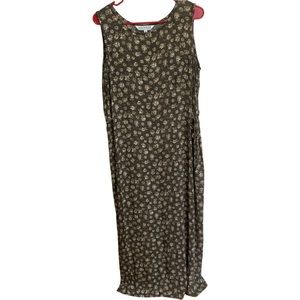 Uniform John Paul Richards Side Ties Back Slits Floral Casual Maxi Dress Sz L